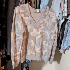 Soft blue camo sweater